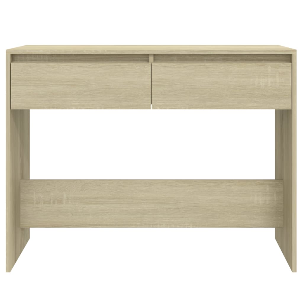 Wandtafel 100x35x76,5 cm bewerkt hout sonoma eikenkleurig is nu te koop bij PeponiXL, paradijselijk wonen!