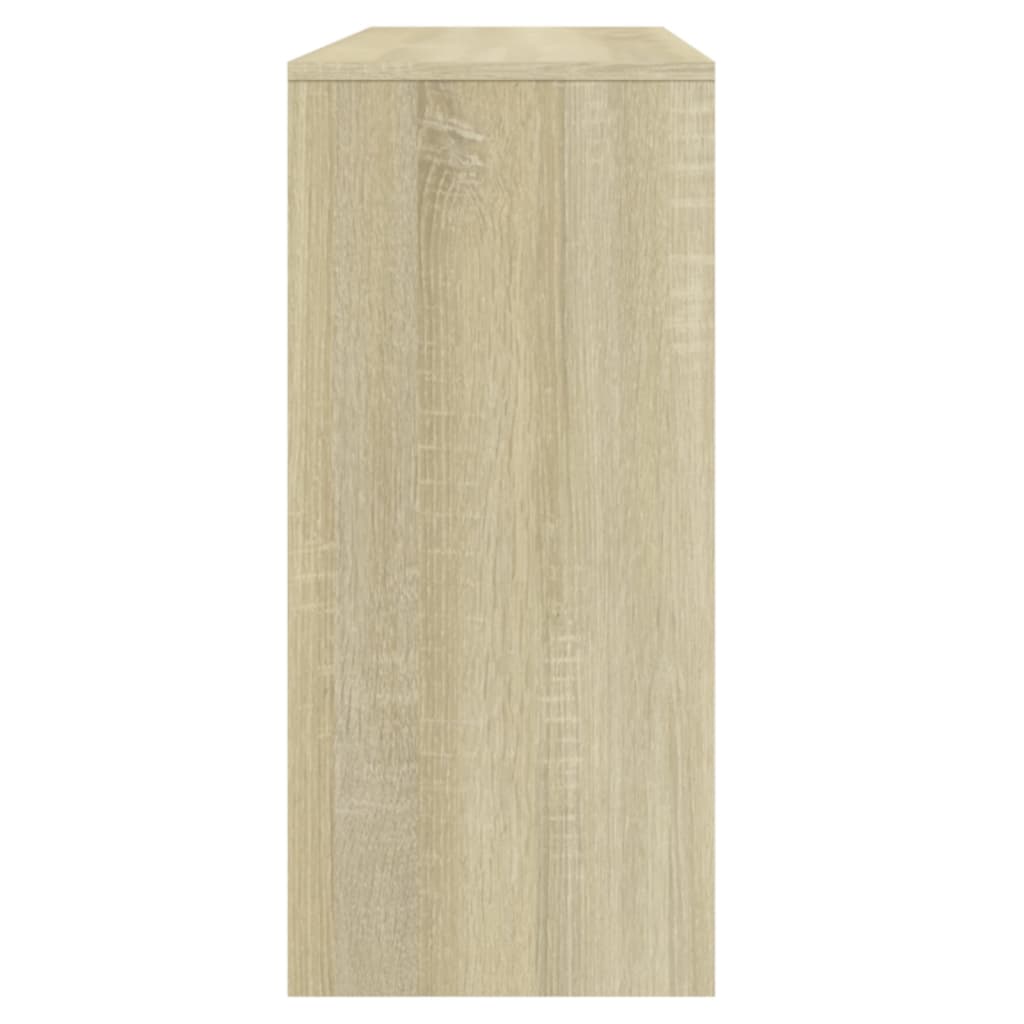 Wandtafel 100x35x76,5 cm bewerkt hout sonoma eikenkleurig is nu te koop bij PeponiXL, paradijselijk wonen!