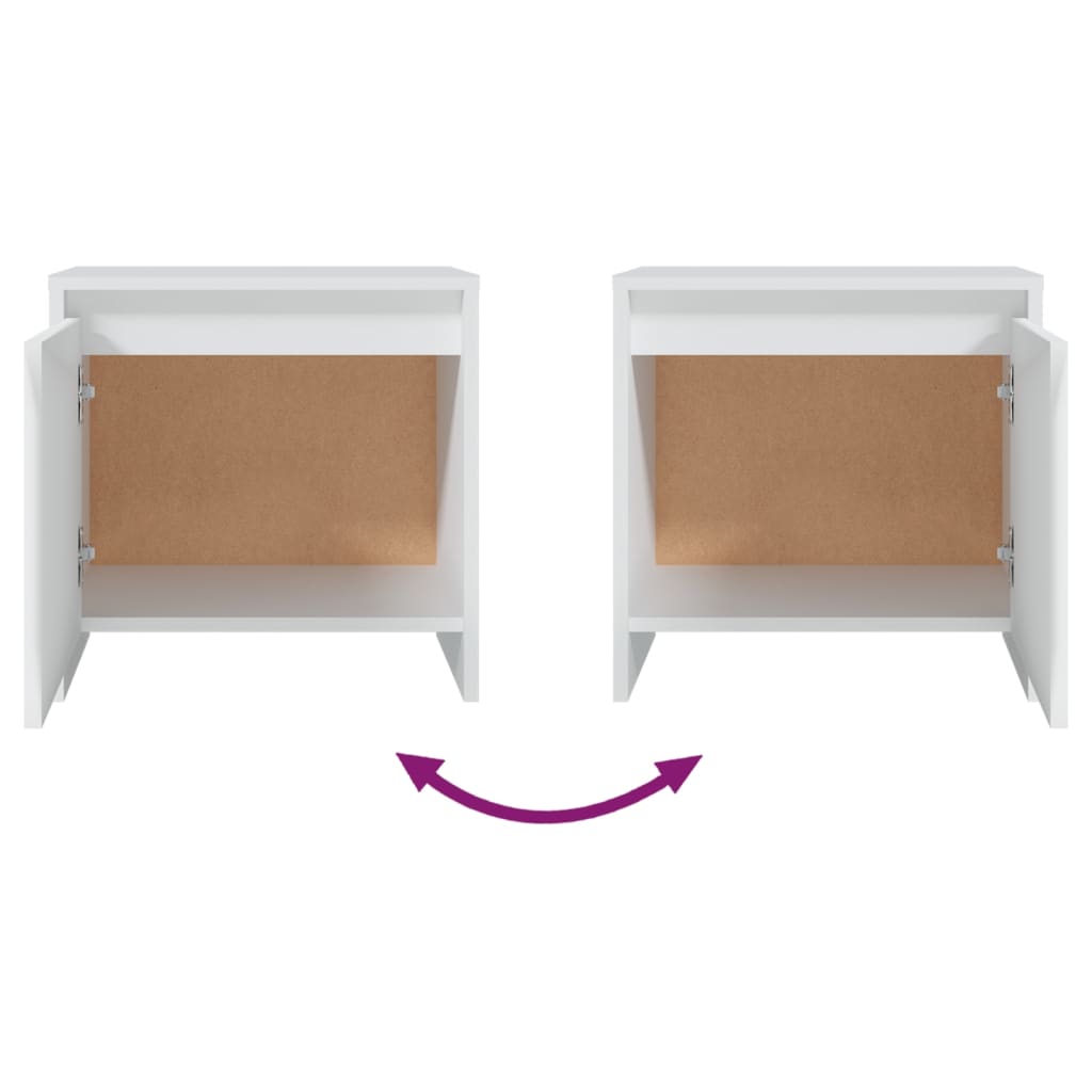 Nachtkastje 45x34x44,5 cm bewerkt hout wit is nu te koop bij PeponiXL, paradijselijk wonen!