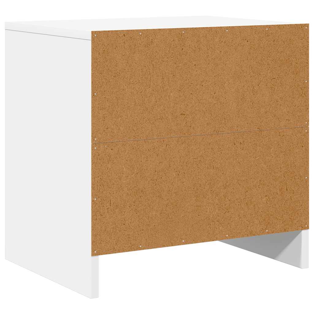 Nachtkastje 45x34x44,5 cm bewerkt hout wit is nu te koop bij PeponiXL, paradijselijk wonen!