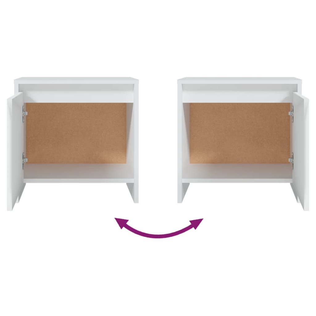 Nachtkastjes 2 st 45x34x44,5 cm bewerkt hout wit is nu te koop bij PeponiXL, paradijselijk wonen!