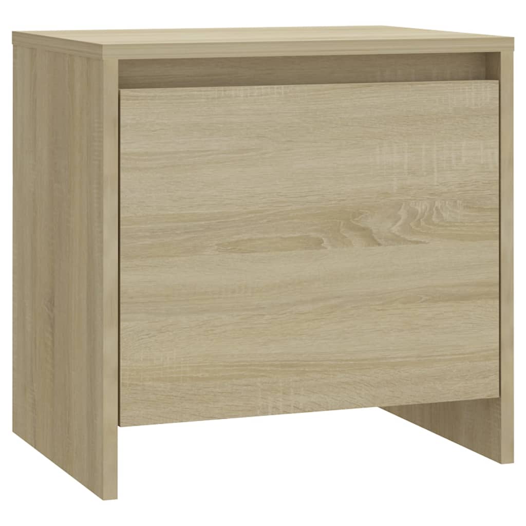 Nachtkastje 45x34x44,5 cm bewerkt hout sonoma eikenkleurig is nu te koop bij PeponiXL, paradijselijk wonen!
