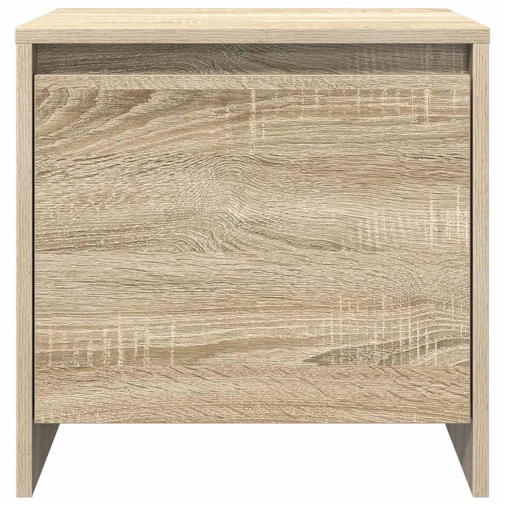 Nachtkastje 45x34x44,5 cm bewerkt hout sonoma eikenkleurig is nu te koop bij PeponiXL, paradijselijk wonen!