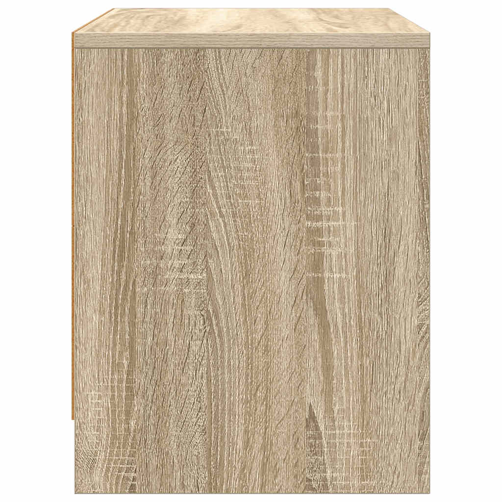 Nachtkastje 45x34x44,5 cm bewerkt hout sonoma eikenkleurig is nu te koop bij PeponiXL, paradijselijk wonen!