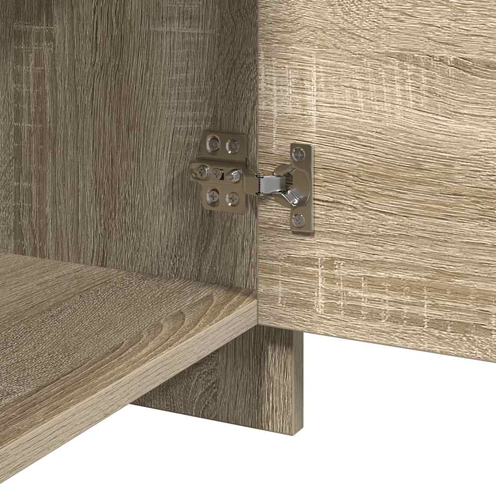 Nachtkastje 45x34x44,5 cm bewerkt hout sonoma eikenkleurig is nu te koop bij PeponiXL, paradijselijk wonen!