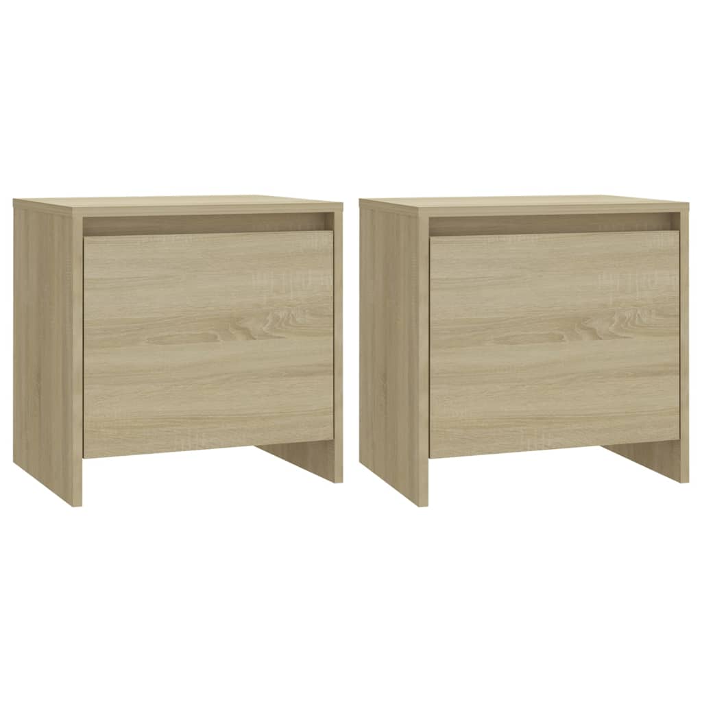 Nachtkastjes 2 st 45x34x44,5 cm bewerkt hout sonoma eikenkleur is nu te koop bij PeponiXL, paradijselijk wonen!