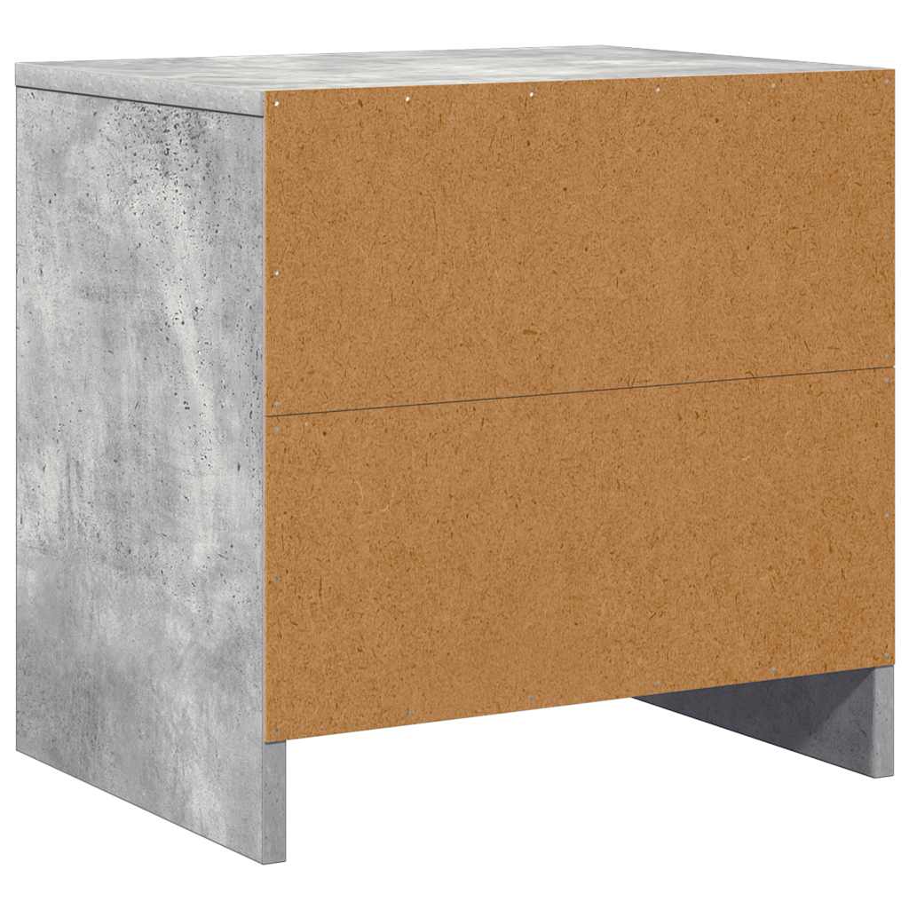 Nachtkastje 45x34x44,5 cm bewerkt hout betongrijs is nu te koop bij PeponiXL, paradijselijk wonen!