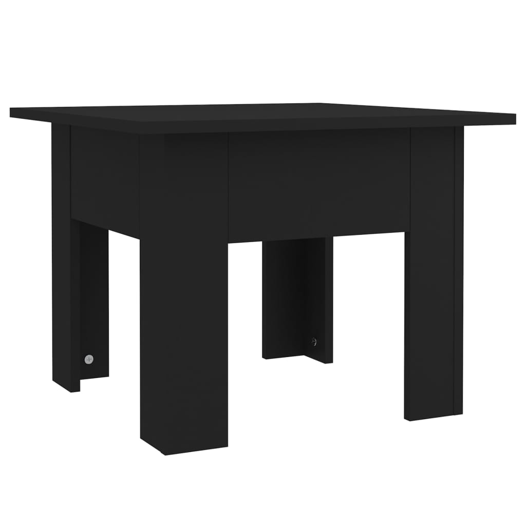 Salontafel 55x55x42 cm bewerkt hout zwart is nu te koop bij PeponiXL, paradijselijk wonen!