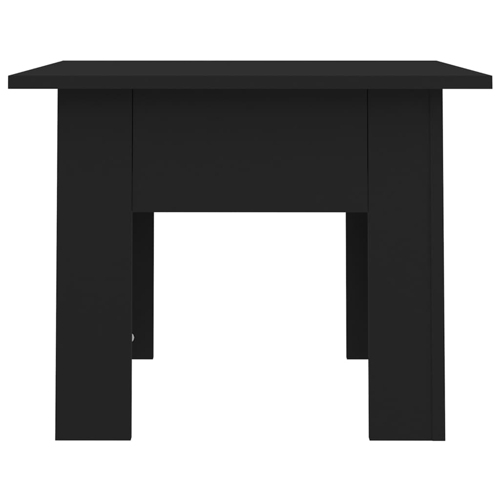 Salontafel 55x55x42 cm bewerkt hout zwart is nu te koop bij PeponiXL, paradijselijk wonen!