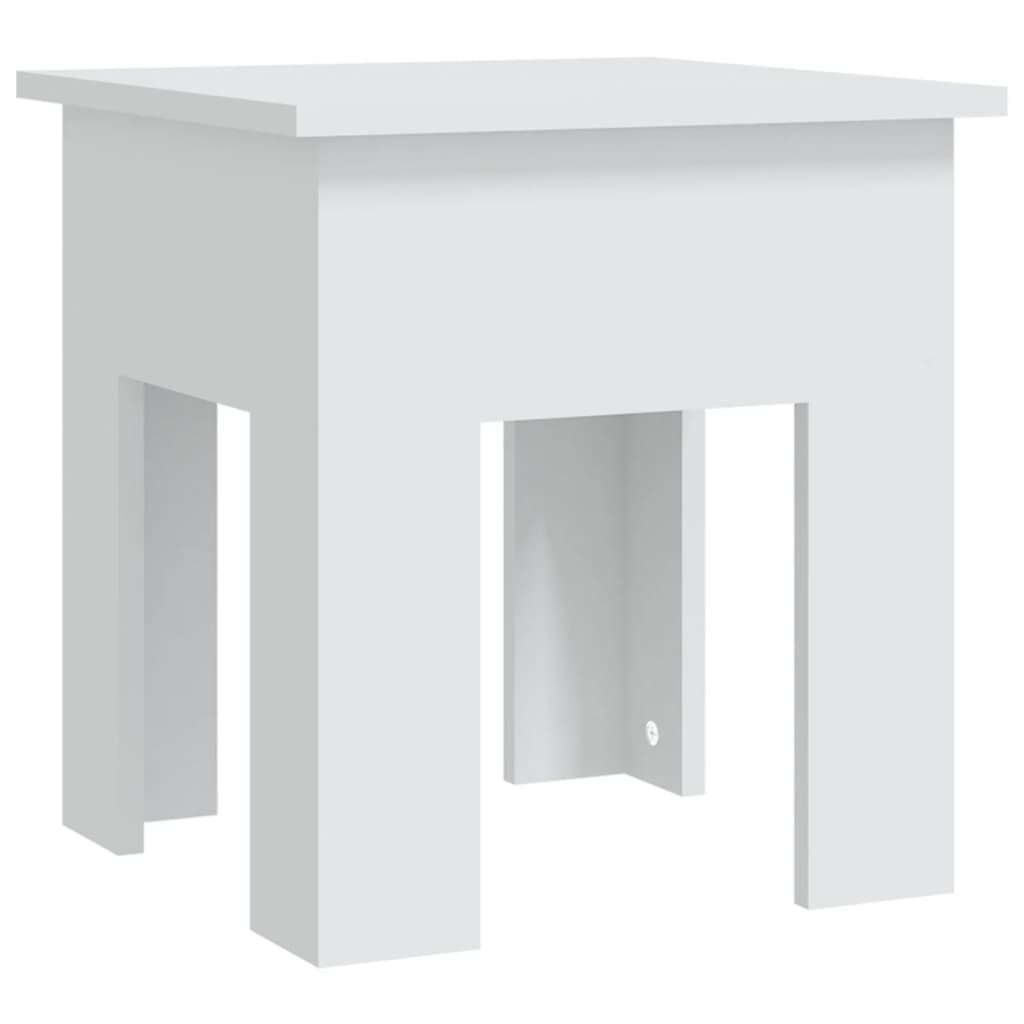 Salontafel 40x40x42 cm bewerkt hout wit is nu te koop bij PeponiXL, paradijselijk wonen!