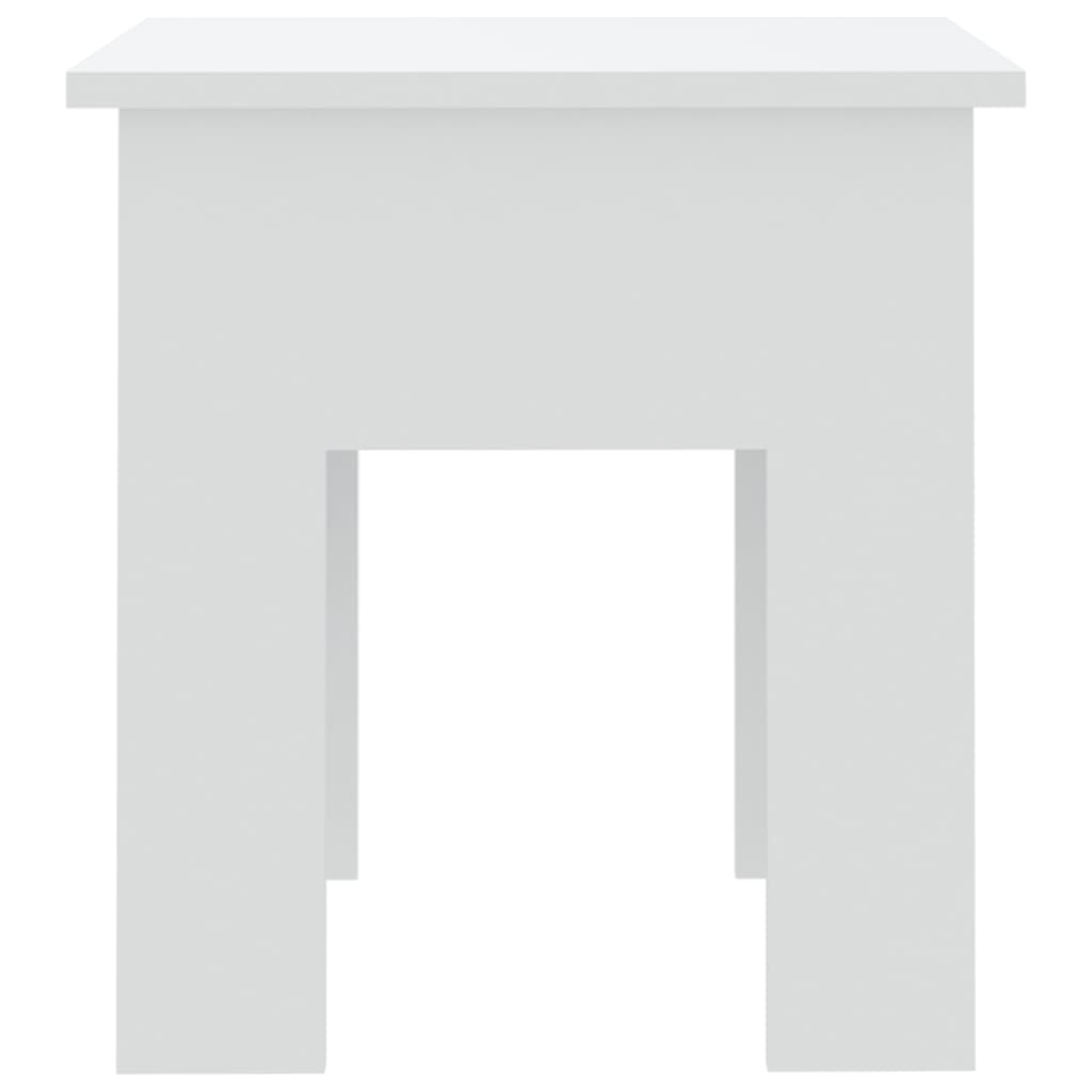 Salontafel 40x40x42 cm bewerkt hout wit is nu te koop bij PeponiXL, paradijselijk wonen!