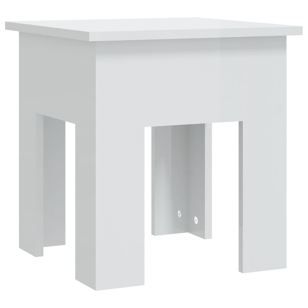 Salontafel 40x40x42 cm bewerkt hout hoogglans wit is nu te koop bij PeponiXL, paradijselijk wonen!