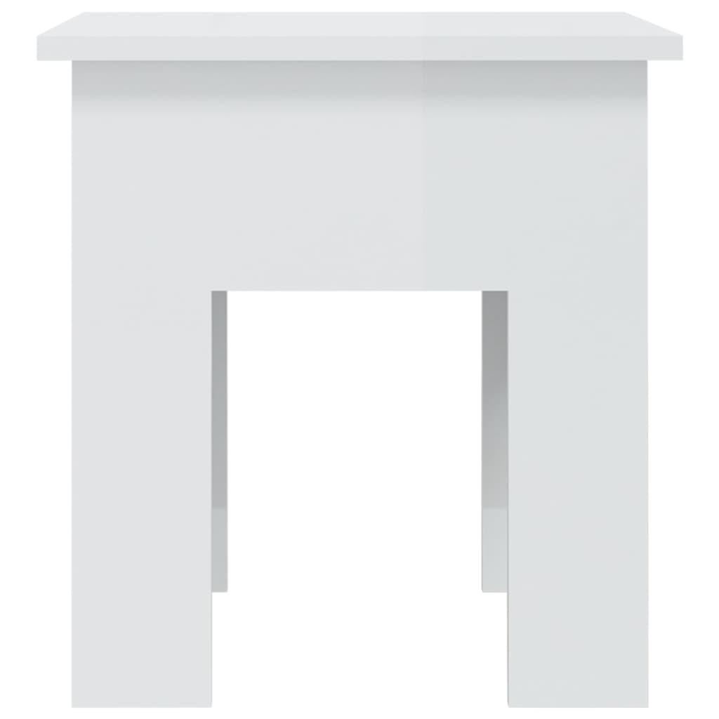 Salontafel 40x40x42 cm bewerkt hout hoogglans wit is nu te koop bij PeponiXL, paradijselijk wonen!