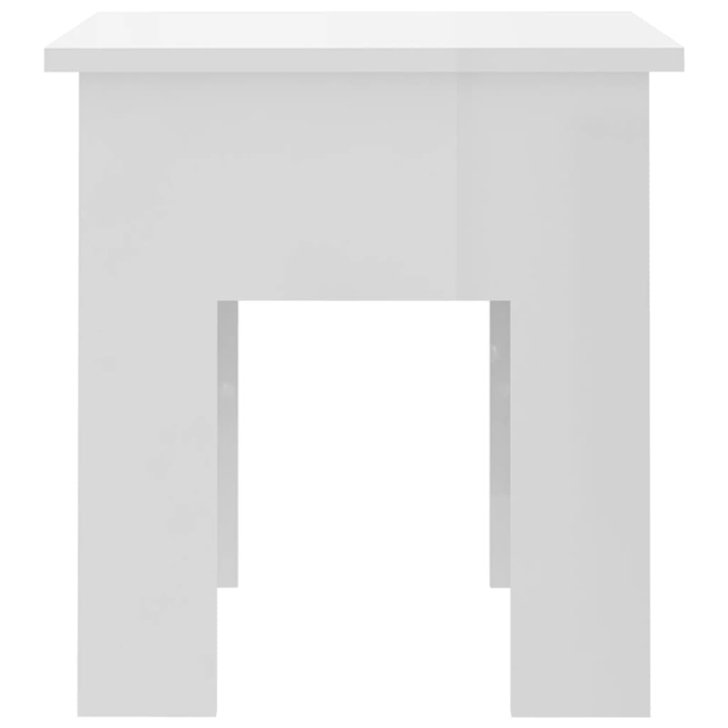 Salontafel 40x40x42 cm bewerkt hout hoogglans wit is nu te koop bij PeponiXL, paradijselijk wonen!