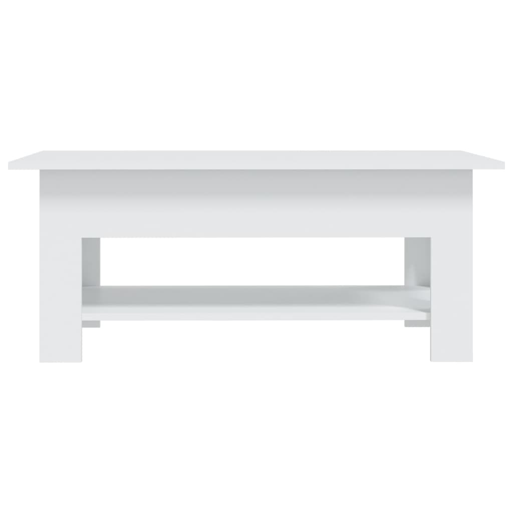 Salontafel 102x55x42 cm bewerkt hout wit is nu te koop bij PeponiXL, paradijselijk wonen!