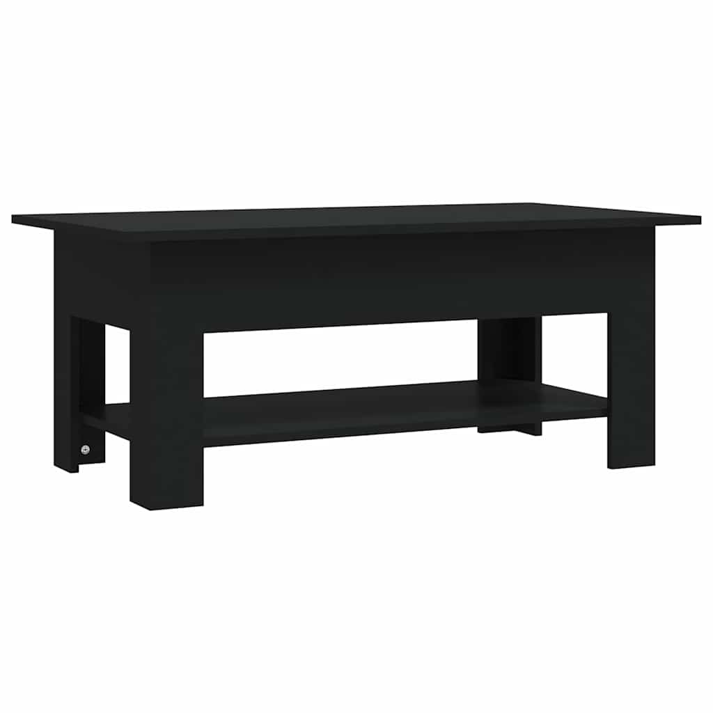 Salontafel 102x50x45 cm bewerkt hout zwart is nu te koop bij PeponiXL, paradijselijk wonen!