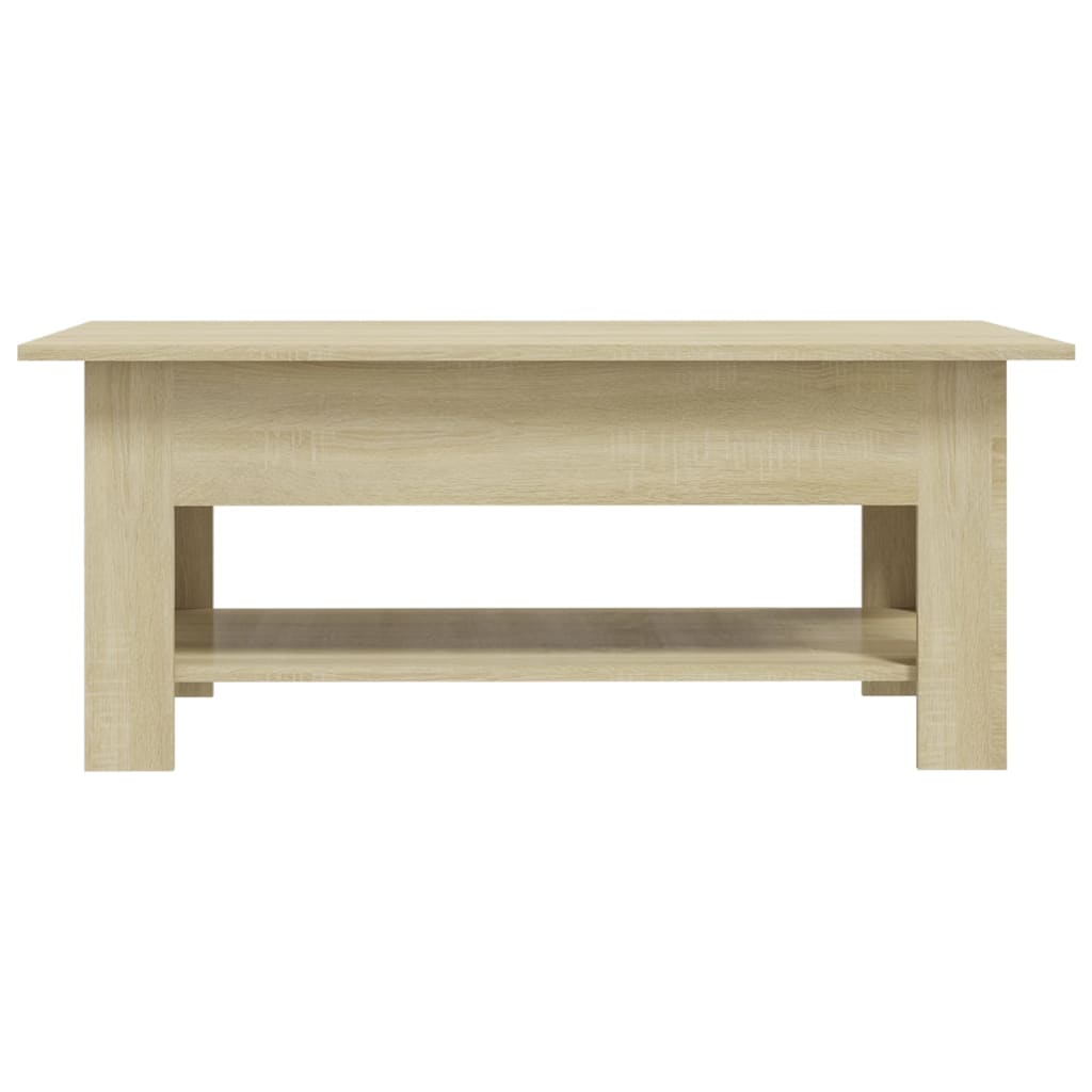 Salontafel 102x55x42 cm bewerkt hout sonoma eikenkleurig is nu te koop bij PeponiXL, paradijselijk wonen!