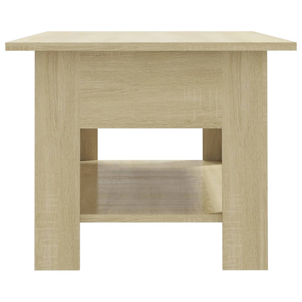 Salontafel 102x55x42 cm bewerkt hout sonoma eikenkleurig is nu te koop bij PeponiXL, paradijselijk wonen!
