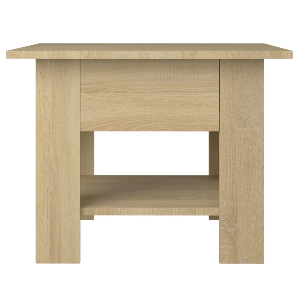 Salontafel 55x55x42 cm bewerkt hout sonoma eikenkleurig is nu te koop bij PeponiXL, paradijselijk wonen!
