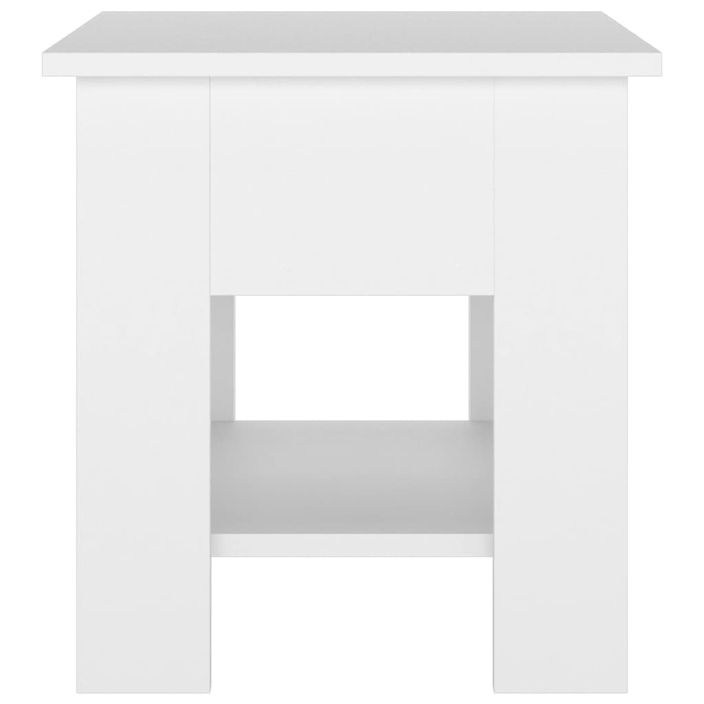 Salontafel 40x40x42 cm bewerkt hout wit is nu te koop bij PeponiXL, paradijselijk wonen!