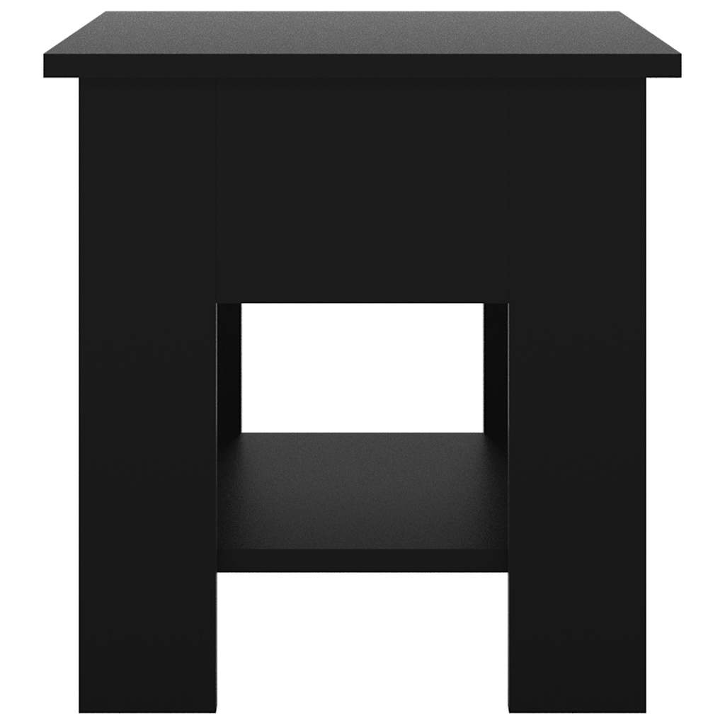 Salontafel 40x40x42 cm bewerkt hout zwart is nu te koop bij PeponiXL, paradijselijk wonen!