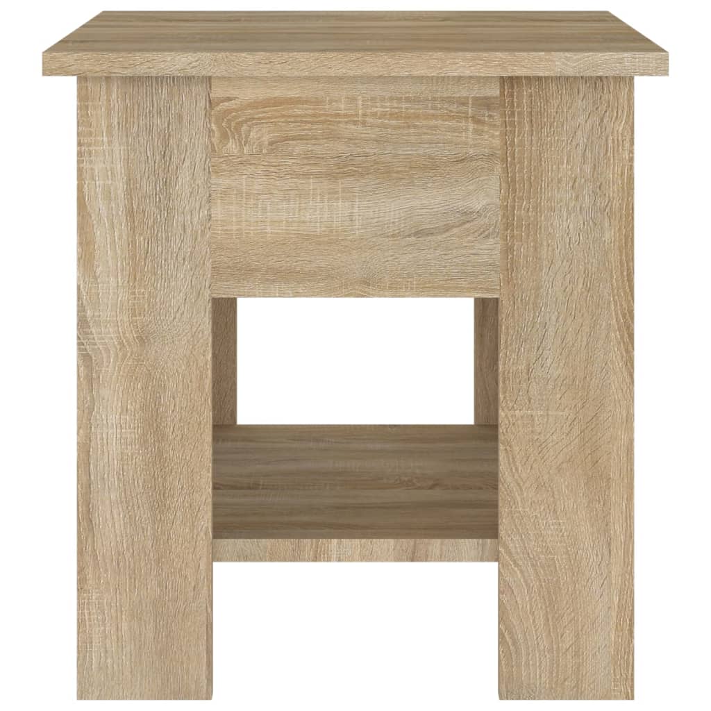 Salontafel 40x40x42 cm bewerkt hout sonoma eikenkleurig is nu te koop bij PeponiXL, paradijselijk wonen!