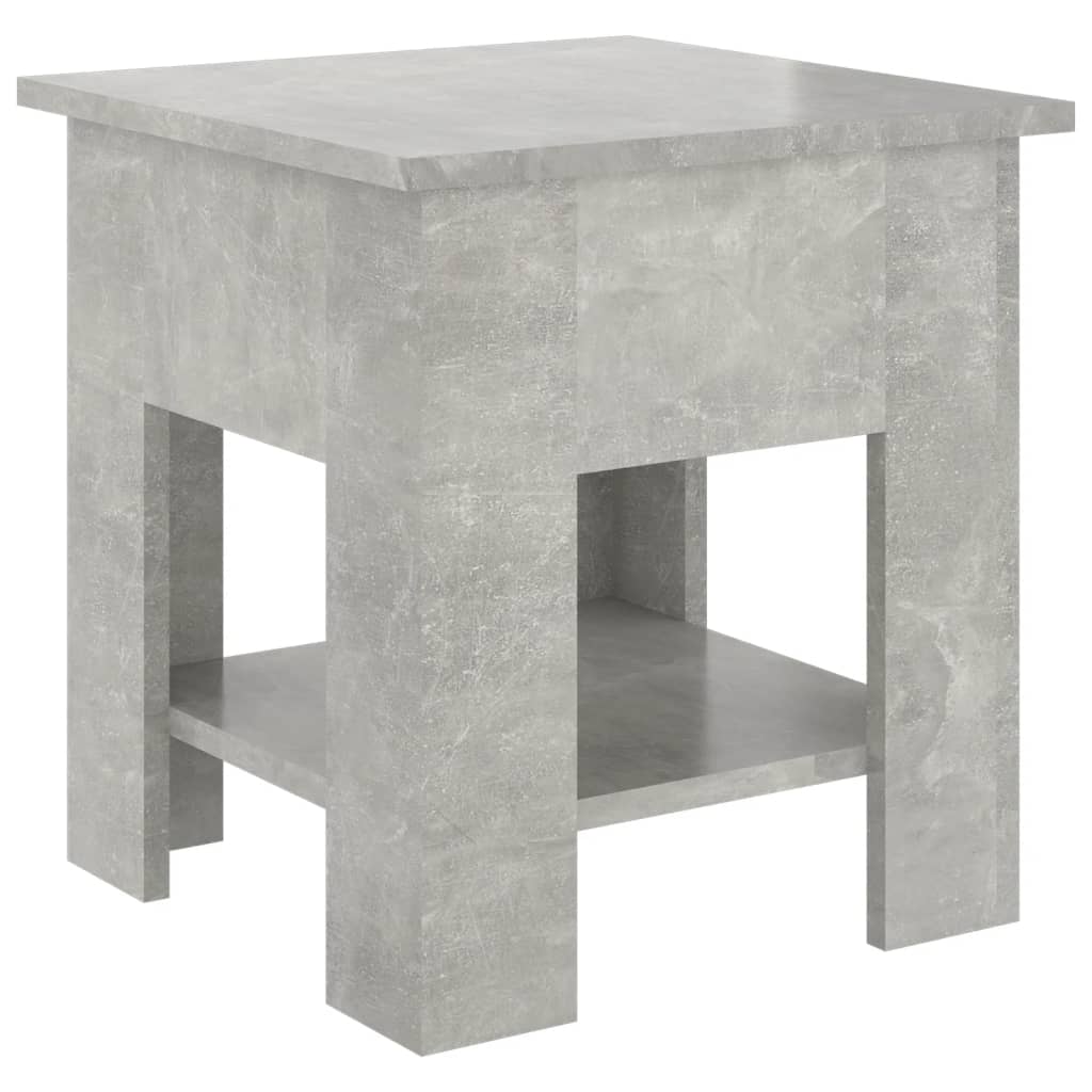 Salontafel 40x40x42 cm bewerkt hout betongrijs is nu te koop bij PeponiXL, paradijselijk wonen!