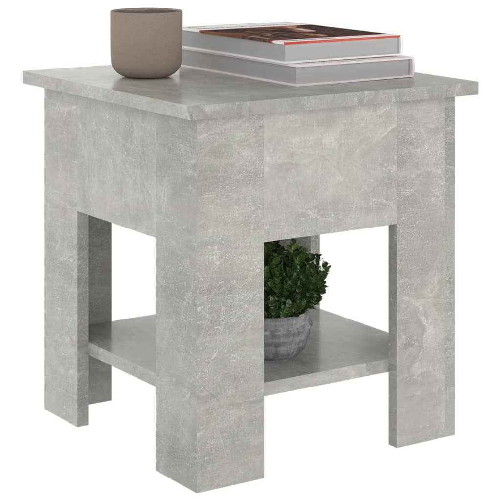 Salontafel 40x40x42 cm bewerkt hout betongrijs is nu te koop bij PeponiXL, paradijselijk wonen!