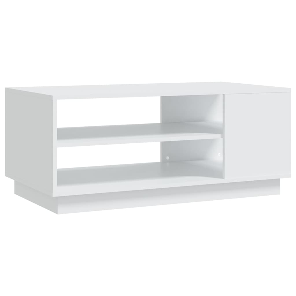 Salontafel 102x55x43 cm bewerkt hout wit is nu te koop bij PeponiXL, paradijselijk wonen!