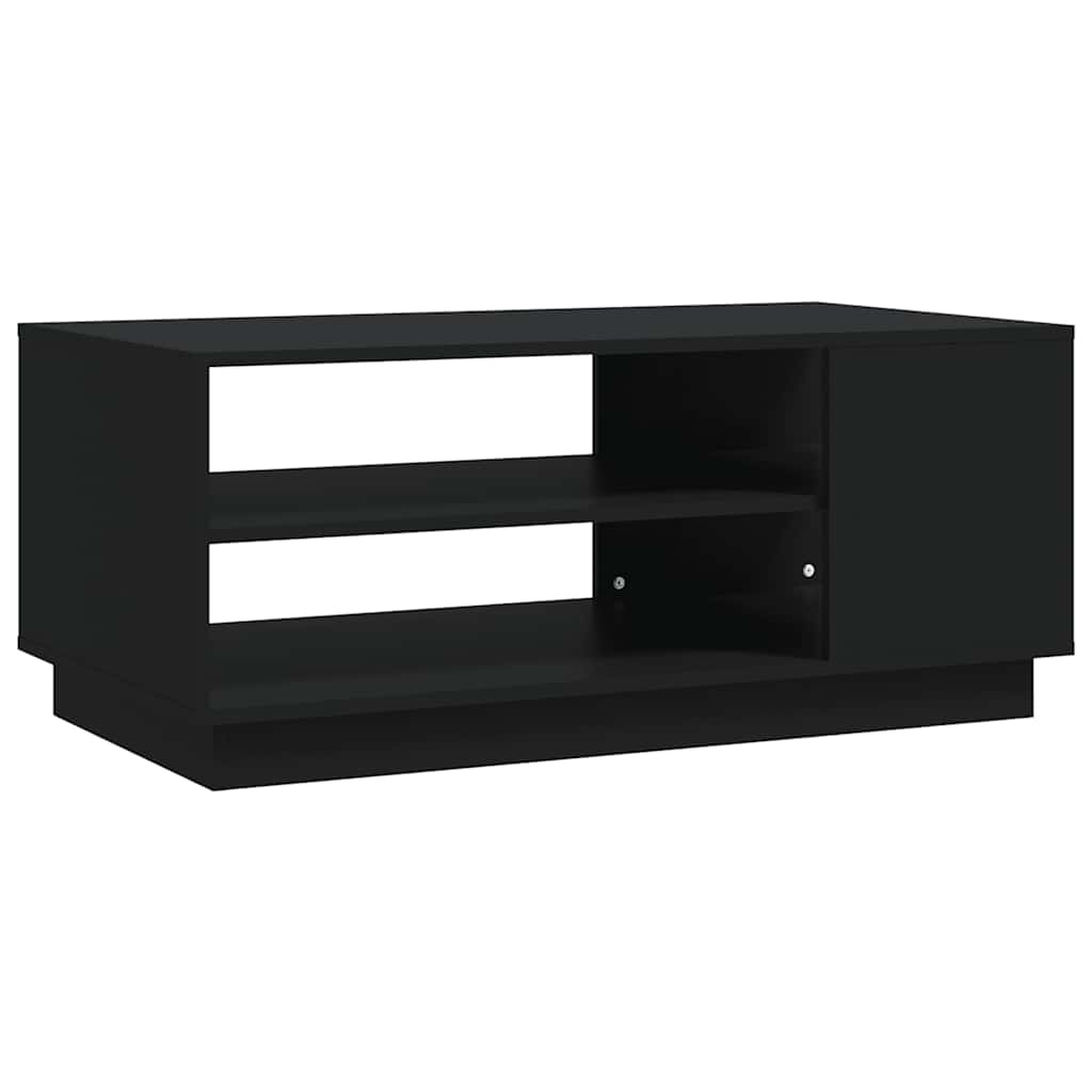 Salontafel 102x55x43 cm bewerkt hout zwart is nu te koop bij PeponiXL, paradijselijk wonen!