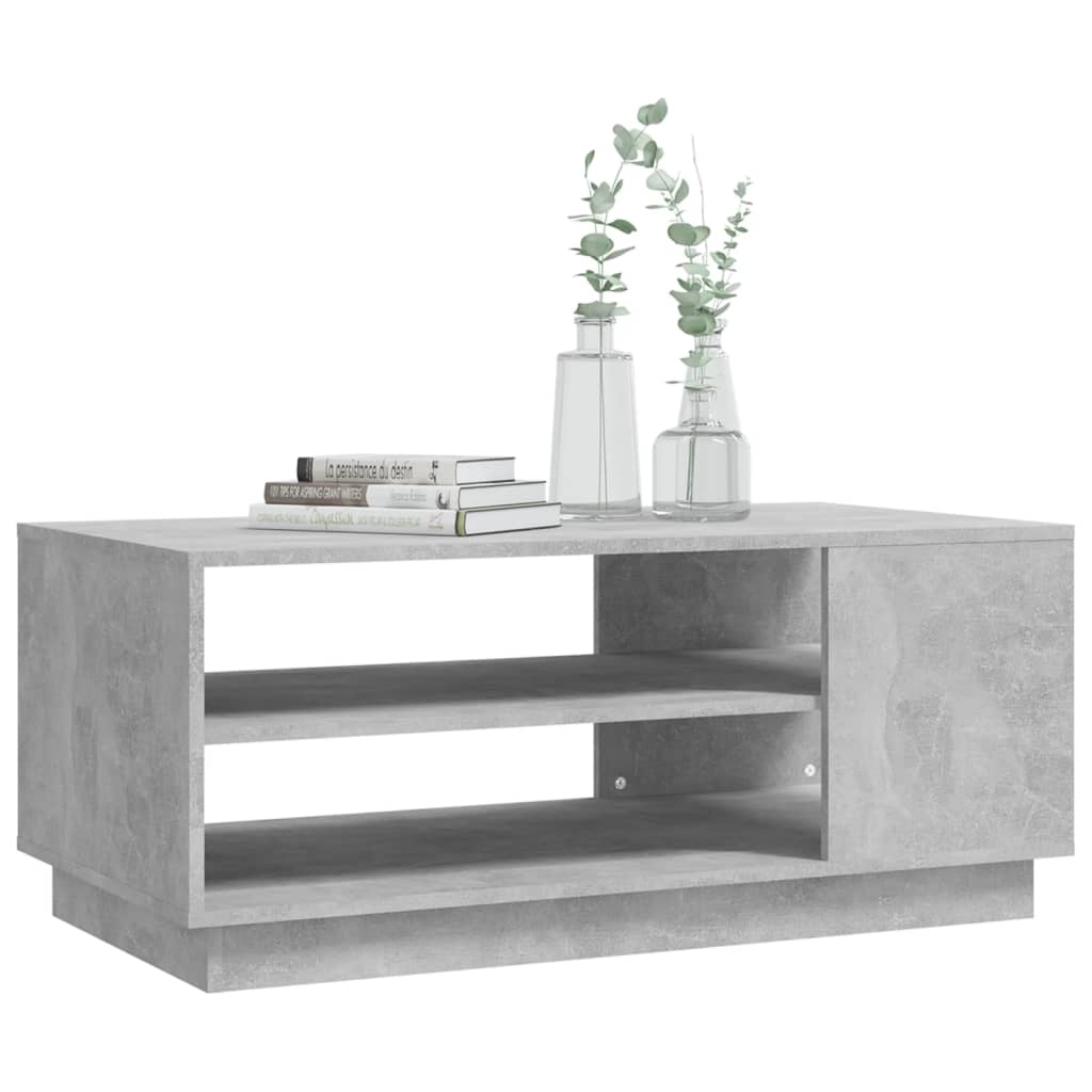 Salontafel 102x55x43 cm bewerkt hout betongrijs is nu te koop bij PeponiXL, paradijselijk wonen!