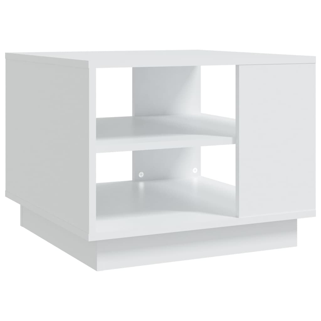Salontafel 55x55x43 cm bewerkt hout wit is nu te koop bij PeponiXL, paradijselijk wonen!