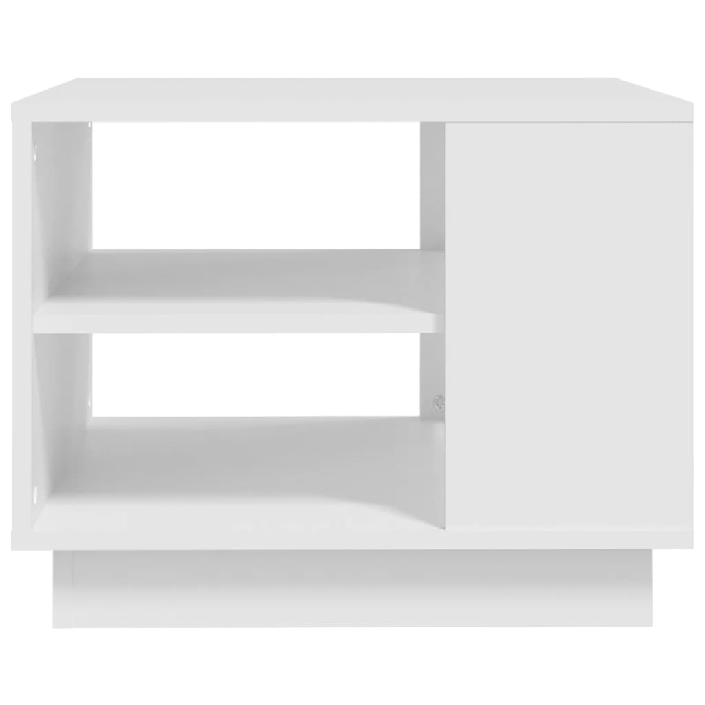 Salontafel 55x55x43 cm bewerkt hout wit is nu te koop bij PeponiXL, paradijselijk wonen!