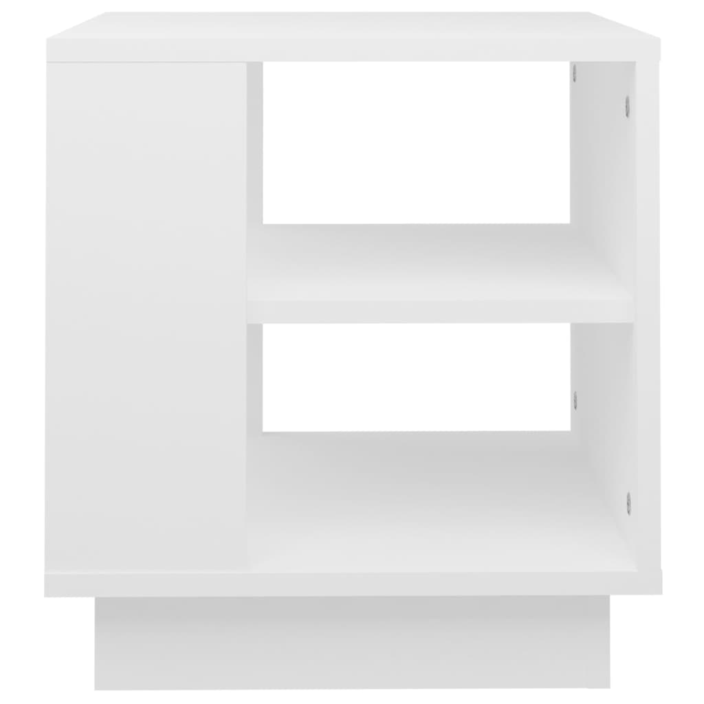 Salontafel 40x40x43 cm bewerkt hout wit is nu te koop bij PeponiXL, paradijselijk wonen!