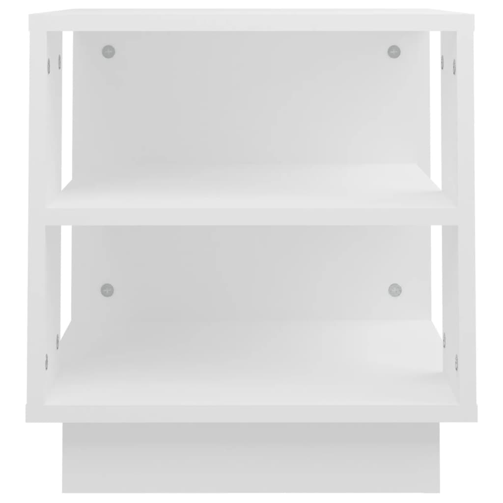 Salontafel 40x40x43 cm bewerkt hout wit is nu te koop bij PeponiXL, paradijselijk wonen!