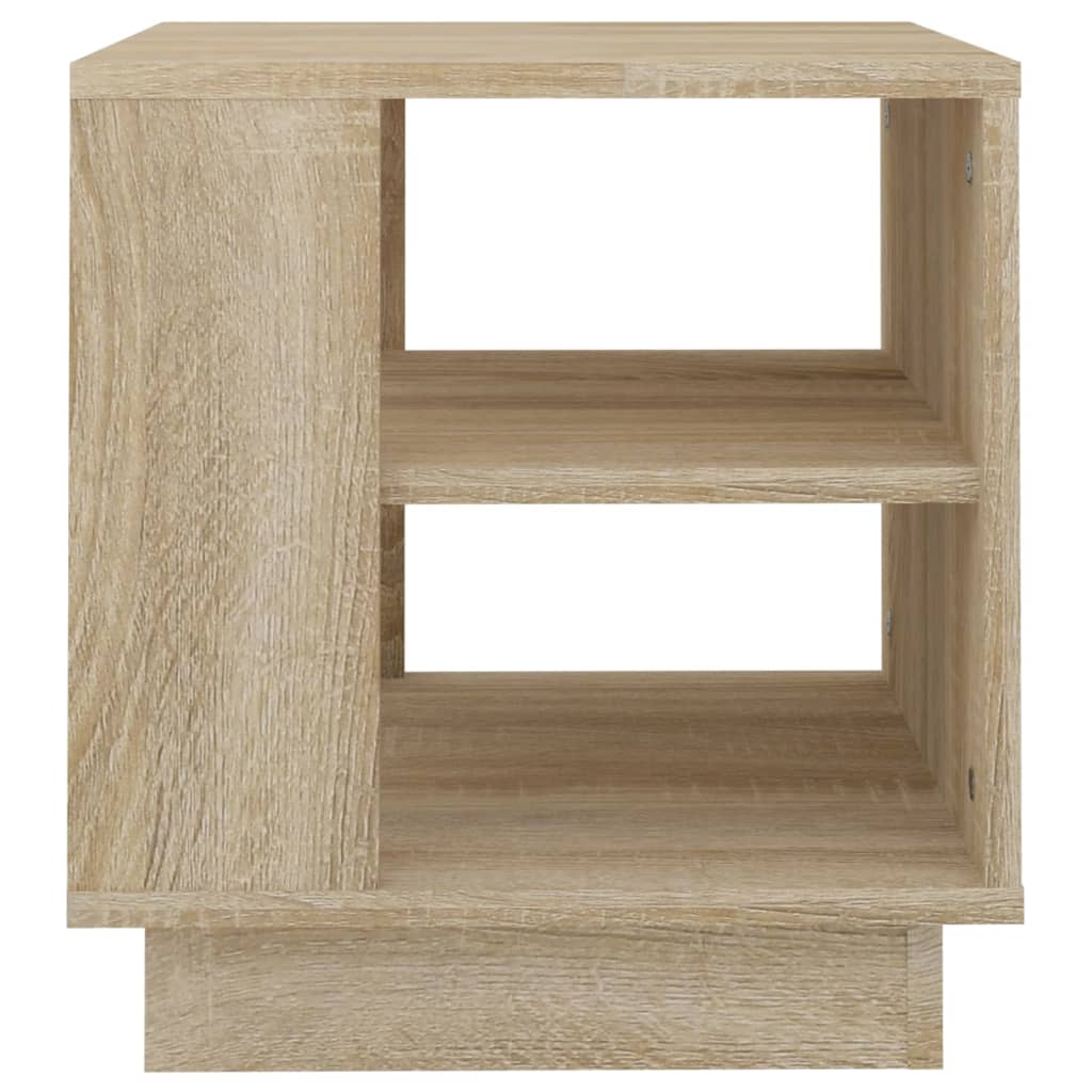 Salontafel 40x40x43 cm bewerkt hout sonoma eikenkleurig is nu te koop bij PeponiXL, paradijselijk wonen!
