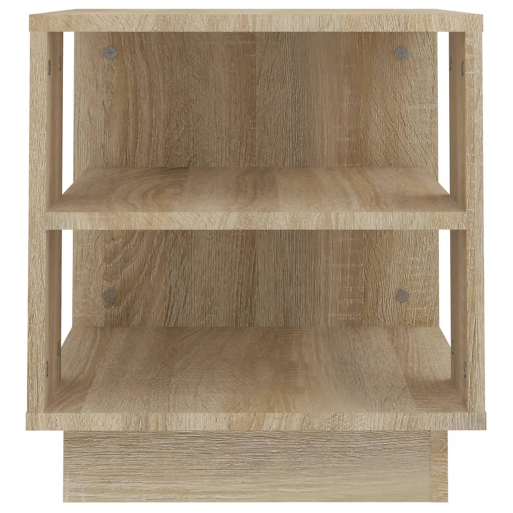 Salontafel 40x40x43 cm bewerkt hout sonoma eikenkleurig is nu te koop bij PeponiXL, paradijselijk wonen!