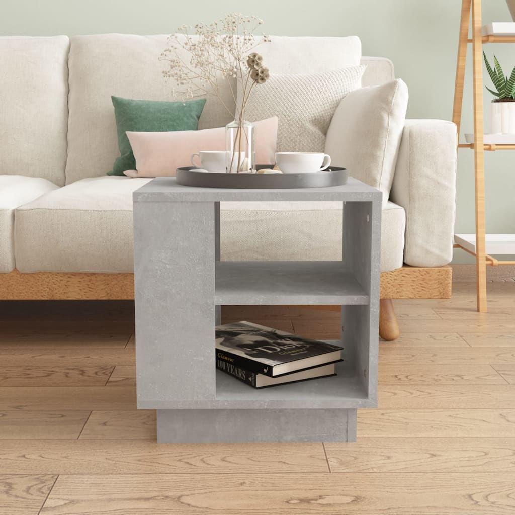 Salontafel 40x40x43 cm bewerkt hout betongrijs is nu te koop bij PeponiXL, paradijselijk wonen!