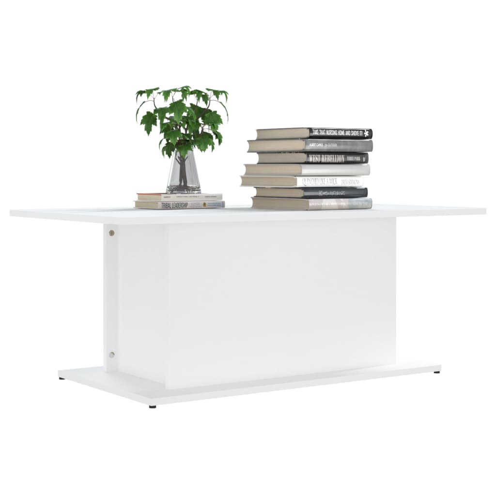 Salontafel 102x55,5x40 cm bewerkt hout witr is nu te koop bij PeponiXL, paradijselijk wonen!