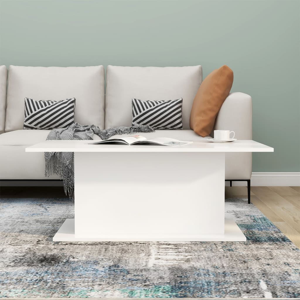 Salontafel 102x55,5x40 cm bewerkt hout witr is nu te koop bij PeponiXL, paradijselijk wonen!
