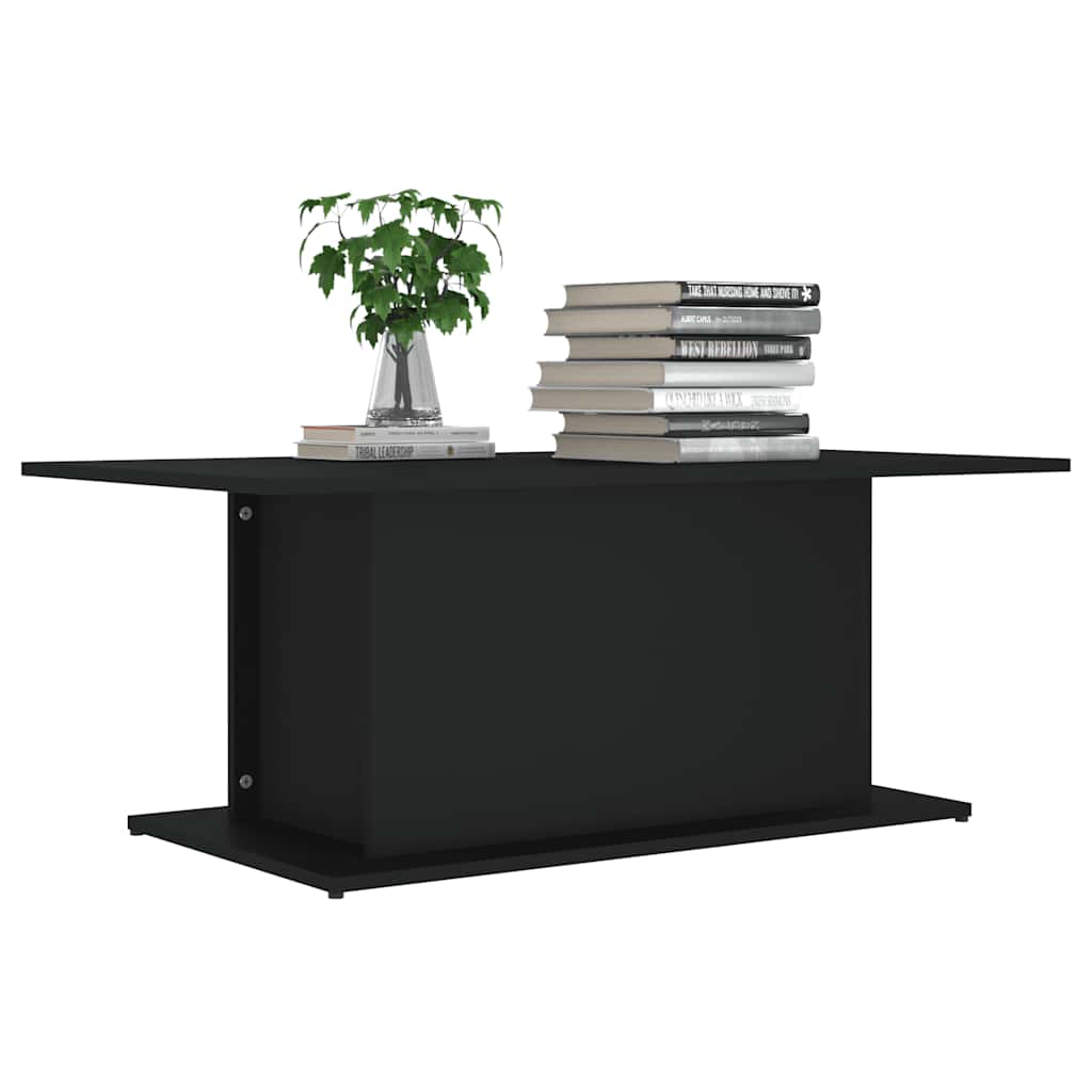 Salontafel 102x55,5x40 cm bewerkt hout zwart is nu te koop bij PeponiXL, paradijselijk wonen!