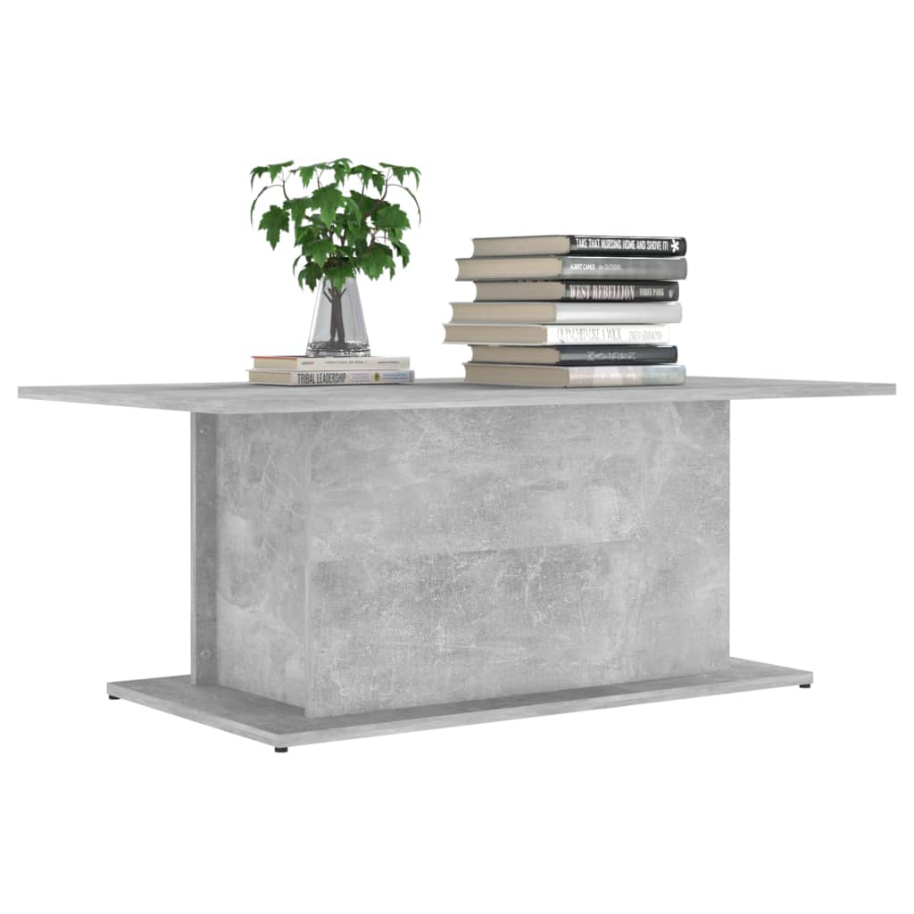 Salontafel 102x55,5x40 cm bewerkt hout betongrijs is nu te koop bij PeponiXL, paradijselijk wonen!