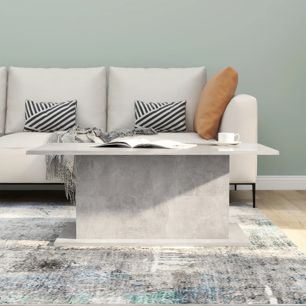 Salontafel 102x55,5x40 cm bewerkt hout betongrijs is nu te koop bij PeponiXL, paradijselijk wonen!