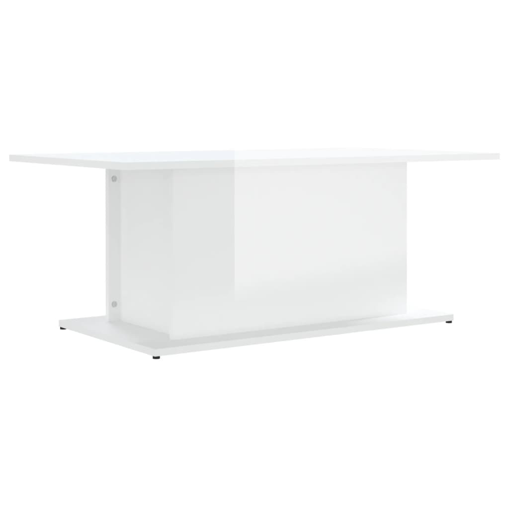 Salontafel 102x55,5x40 cm bewerkt hout hoogglans wit is nu te koop bij PeponiXL, paradijselijk wonen!