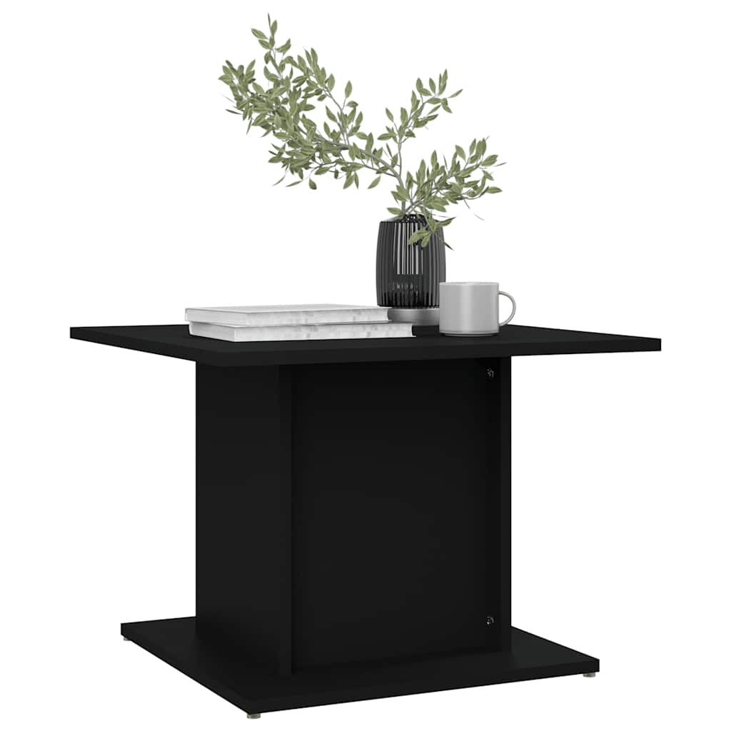 Salontafel 55,5x55,5x40 cm bewerkt hout zwart is nu te koop bij PeponiXL, paradijselijk wonen!