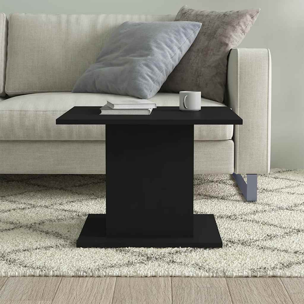 Salontafel 55,5x55,5x40 cm bewerkt hout zwart is nu te koop bij PeponiXL, paradijselijk wonen!