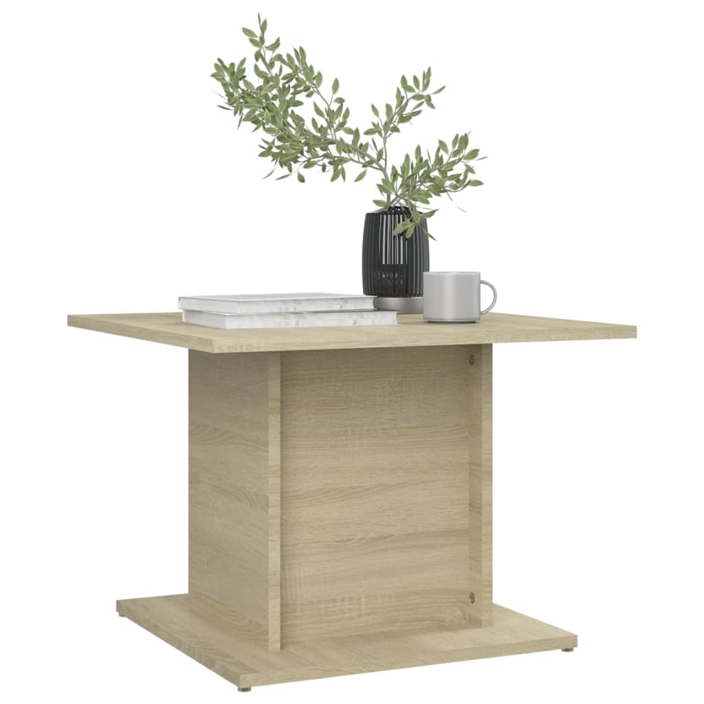 Salontafel 55,5x55,5x40 cm bewerkt hout sonoma eikenkleurig is nu te koop bij PeponiXL, paradijselijk wonen!