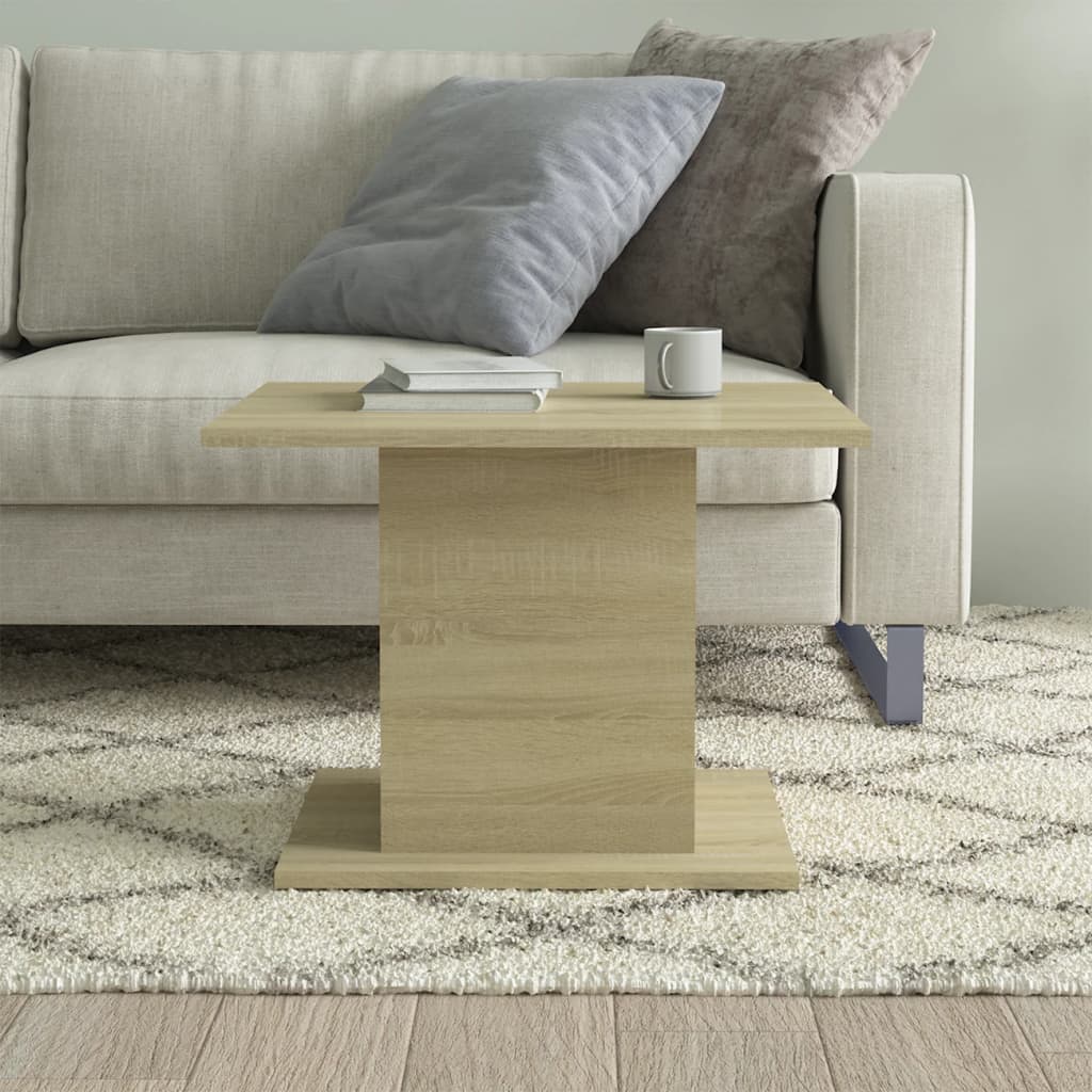 Salontafel 55,5x55,5x40 cm bewerkt hout sonoma eikenkleurig is nu te koop bij PeponiXL, paradijselijk wonen!