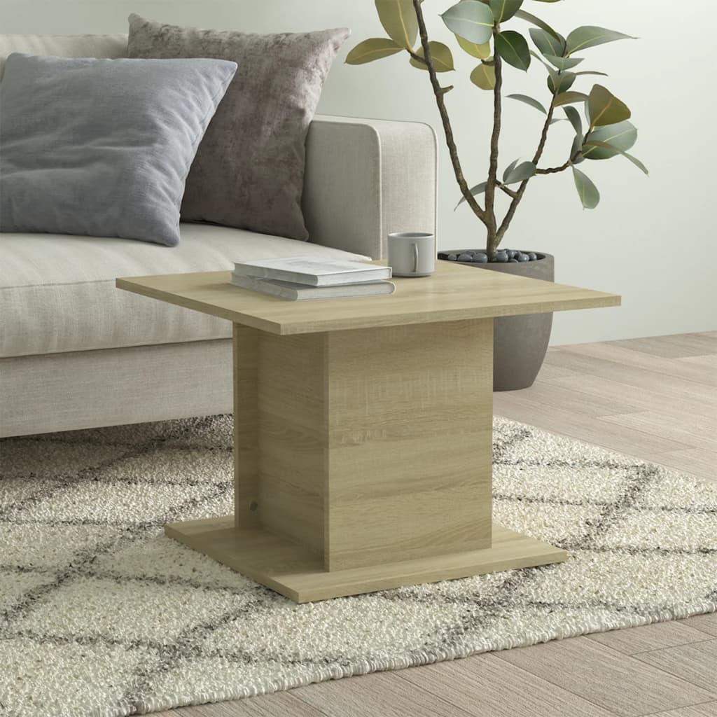 Salontafel 55,5x55,5x40 cm bewerkt hout sonoma eikenkleurig is nu te koop bij PeponiXL, paradijselijk wonen!