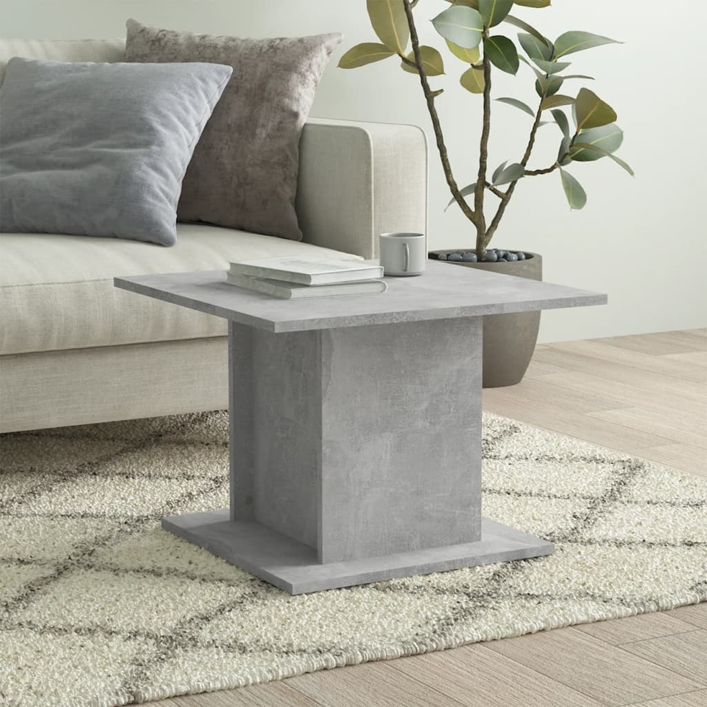 Salontafel 55,5x55,5x40 cm bewerkt hout betongrijs is nu te koop bij PeponiXL, paradijselijk wonen!